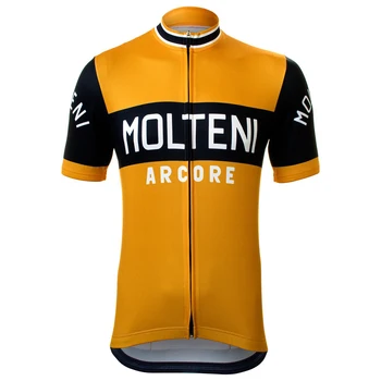 НОВЫЙ 4-стилевый черный / Оранжевый Велосипедный топ MOLTENI из джерси с коротким рукавом, дорожная Ретро-велосипедная одежда MTB, Велосипедная одежда на МОЛНИИ