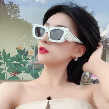Новый классический роскошный бренд, Дизайнерские солнцезащитные очки для путешествий Для женщин UV400, Модные винтажные квадратные солнцезащитные очки в маленькой оправе Для женщин
