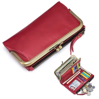 Новый многофункциональный кошелек с длинной ручкой в японском стиле, женская мягкая кожаная сумка для монет, сумка для мобильного телефона, сумка для карт, кошелек большой емкости