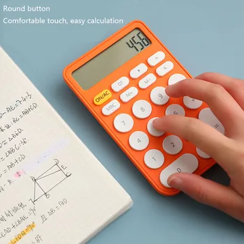Новый модный калькулятор ярких цветов, обучающий офисный калькулятор, бухгалтерский Мини-портативный калькулятор с 12-значным дисплеем на большом экране