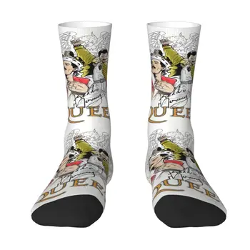 Носки Harajuku Freddie Mercury Женские мужские теплые спортивные баскетбольные носки с 3D-печатью