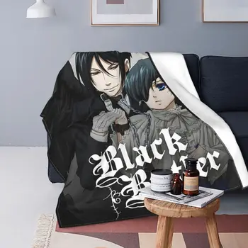 Одеяла Black Butler из японского аниме Kuroshitsuji, Фланелевое Летнее Дышащее Мягкое покрывало для дивана, покрывало для автомобиля