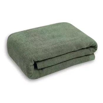 Одноместное общежитие, одеяло с тонким ворсом, Хлопчатобумажное Армейское зеленое одеяло с кондиционером, летние дышащие одеяла из мягкого полотенца.