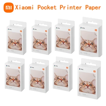 Оптовая продажа Оригинальной бумаги для карманного принтера Xiaomi ZINK с самоклеящейся фотопечатью 10//50/100 Листы бумаги для мини-принтера Xiaomi 3 дюйма