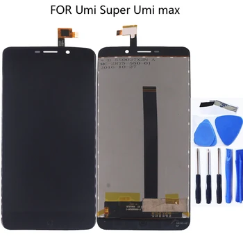 Оригинал Для Umi super Umi Max ЖК-дисплей с сенсорным экраном digitizer замена Ремкомплекта для Umi super Umi MAX Телефон Запчасти Инструмент