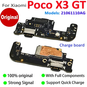 Оригинальная Зарядная Плата USB Для Xiaomi Poco X3 GT Зарядный Порт Док-станция + Гибкий Кабель Микрофона Full IC X3GT