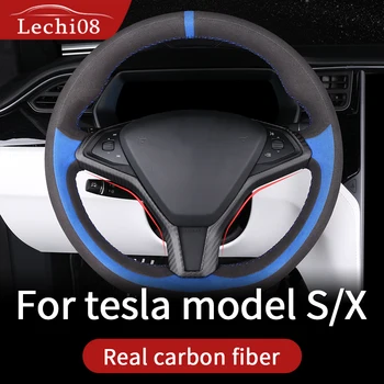 отделка рулевого управления для аксессуаров tesla model s tesla model x carbon автомобиль tesla 2018 model s интерьер из углеродного волокна tesla model s