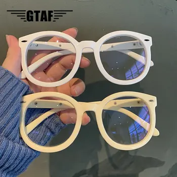 Очки для близорукости в круглой оправе в стиле ретро с защитой от синего света для мальчиков и девочек, Модные Новые полнокадровые очки от -1,0 до -4,0