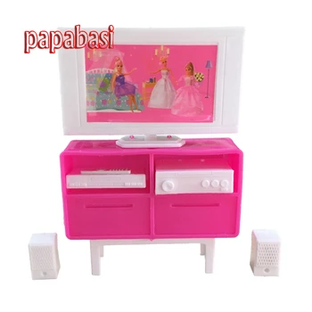 Пластиковый шкаф-подставка для телевизора BJD 1/6 1/8 1/12 Кукольный дом Мебель для кукольного домика