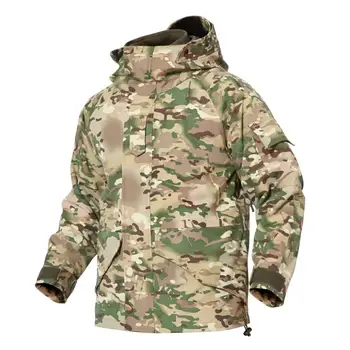 Плюс размер Зимняя ветрозащитная флисовая куртка Мужская уличная теплая камуфляжная тактическая ветровка для пеших прогулок, утепленные армейские пальто XXXL