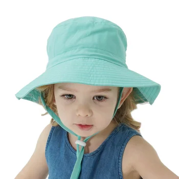 Пляжная шляпа от солнца для мальчиков и девочек, дышащая летняя кепка рыбака для детских вещей, детские аксессуары