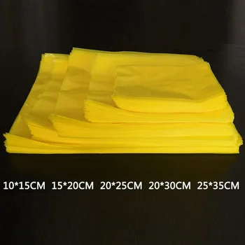 Полиэтиленовый желтый Антистатический Плоский открытый карман Полупрозрачная пленка Аппаратные компоненты высокого давления Электронный Заводской упаковочный пакет