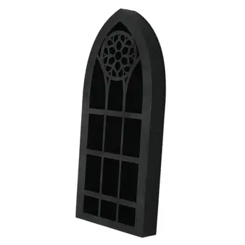 Полка для настенного декора, Дизайн церковного окна, Деревянная полка с 9 слотами для стены