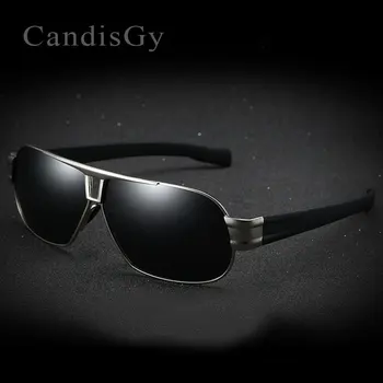 Поляризованные квадратные мужские солнцезащитные очки брендовые дизайнерские солнцезащитные очки модные UV400 зеркальные мужские высококачественные оправы большого размера
