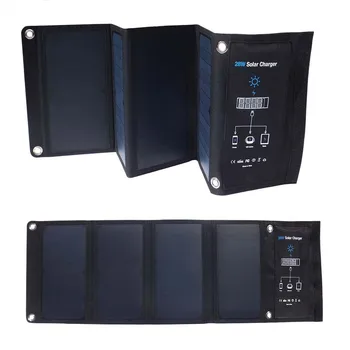 Портативное складное зарядное устройство Roadfisher для солнечных панелей мощностью 28 Вт, 3 порта USB, генератор питания, быстрый для мобильного телефона на открытом воздухе, в кемпинге