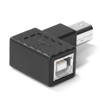 Принтер Сканер Кабель Для Жесткого Диска USB 2.0 Type B От Мужчины к Женщине Удлинительный Адаптер Под Прямым Углом для Принтера Сканера