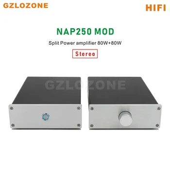 Разъемный стереоусилитель мощности HIFI NAP250 MOD 2SC5200 Мощностью 80 Вт + 80 Вт на базе NAIM С регулятором громкости