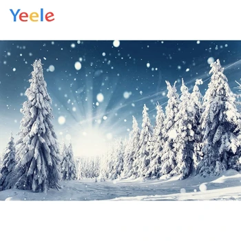 Рождественская елка Yeele, Зимний Снежный фон в лесу, Изготовленный на Заказ Виниловый фон для фотосъемки в фотостудии, реквизит для фотофона, Реквизит для фотосессии
