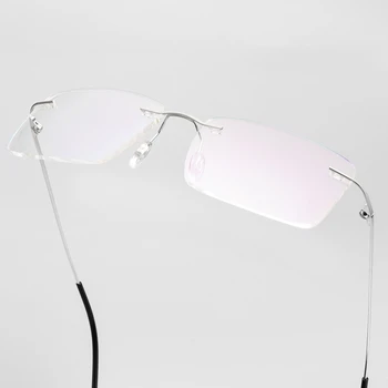 Сверхлегкие безрамные очки в мужской оправе из сплава, деловые очки для компьютера, которые можно сочетать с очками для близорукости