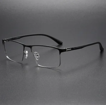 Сверхлегкие очки для чтения при пресбиопии, оправа из чистого титана, Мужские оптические очки с защитой от царапин, очки по рецепту врача.