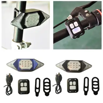 Светодиодное заднее освещение велосипеда, индикатор с дистанционным управлением, перезаряжаемые от USB, водонепроницаемые велосипедные фары для езды