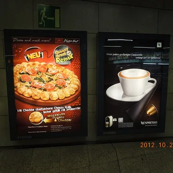 Светодиодные панели меню ресторана быстрого питания Cafe Indoor Wall Display Рекламный световой короб