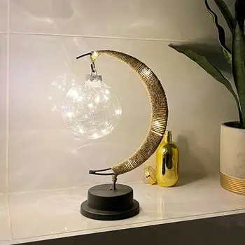 Светодиодные фонари Декоративный Ночник в форме Луны в форме Луны с батарейным питанием Лунно-Звездный Ночник для дома