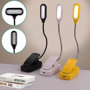 Светодиодный ночник для книг со светодиодной защитой для глаз, регулируемая мини-настольная лампа для учебы, работающая на батарейках, гибкая для путешествий, чтения в спальне