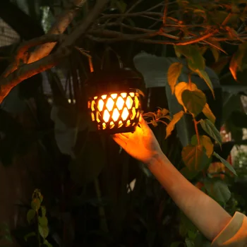 Светодиодный светильник Solar Table Flame Водонепроницаемый IP55 для настольного украшения сада, освещения дорожки, наружного ландшафтного освещения, подвесного светильника