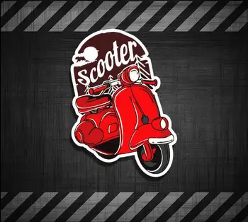 Светоотражающая красная наклейка на скутер, виниловые наклейки для мотогонок, мотокросса, стайлинга автомобилей, супербайка, байка, Vespa Piaggio
