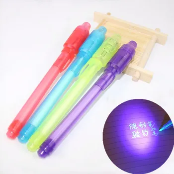 Светящаяся ручка Magic Purple 2 В 1, комбинированная ручка для рисования невидимыми чернилами, обучающие игрушки для ребенка