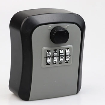 Сейф с 4-значным кодовым замком, настенный безопасный Водонепроницаемый ящик для наружного хранения для домашнего офиса Гаража