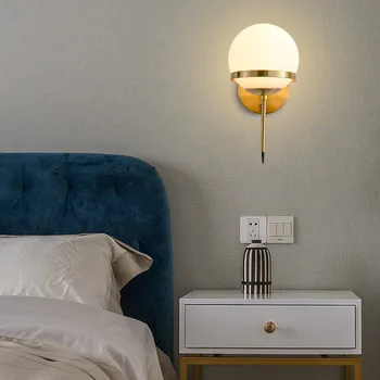 Скандинавский светодиодный стеклянный настенный светильник для гостиной, бра для домашнего декора, светильники, Прикроватная лампа, настенные светильники в стиле лофт, настенный светильник для прохода