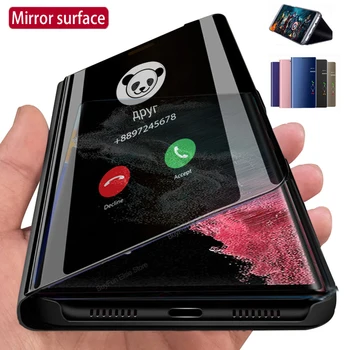 Смарт-Зеркальный Флип-чехол Для Телефона Huawei P40Pro P40Lite P30 P20 Mate 40 Pro 40Lite Флип-чехол с бесплатным Ответом Для Honor 9X 9X Pro 10X