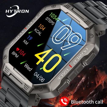 Смарт-часы HYTRON Для мужчин, Bluetooth-вызов, Спорт на открытом воздухе, Кислород в крови, Кровяное давление, Мониторинг здоровья, Водонепроницаемые Смарт-часы, Новые