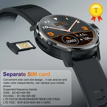 Смарт-часы делового человека 4G sim-карта 5-Мегапиксельная Камера GPS Аккумулятор емкостью 1050 мАч Сменный Ремешок система Android Мужские умные часы pk LEMX DM19