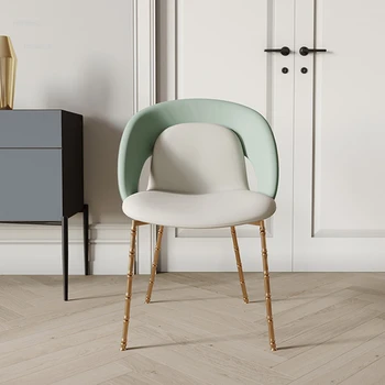 Современные минималистичные обеденные стулья со спинкой, мебель для домашней столовой, Дизайнерский обеденный стул для отеля высокого класса, Роскошный кофейный стул для отдыха