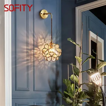 Современные настенные светильники RONIN для помещений, латунные креативные романтические лепестки, декоративные для гостиной, коридора, кровати, отеля