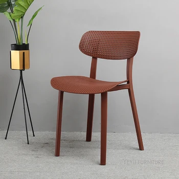 Современный дизайнерский пластиковый красочный модный обеденный стул, популярный стул для кафе в стиле лофт, стул для отдыха, компьютерный стул 1ШТ