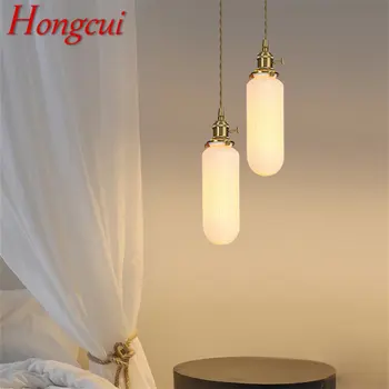 Современный латунный подвесной светильник Hongcui LED Nordic Creative Simply Ceramics Подвесной светильник для дома столовой спальни Прикроватной тумбочки
