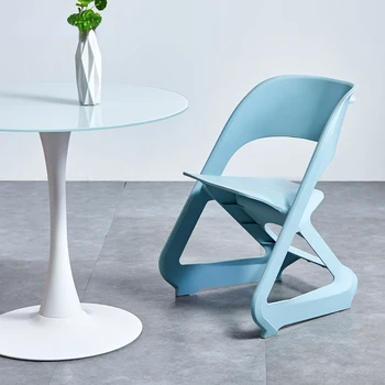 Современный Минималистичный Креативный стул со спинкой для дома в скандинавском стиле, Пластиковый Обеденный табурет на открытом воздухе, мебель для ленивого отдыха