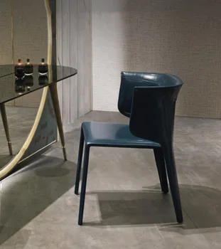Современный простой ресторан высокого класса, стул со спинкой из нержавеющей стали в скандинавском стиле, Маленький семейный итальянский обеденный стул класса люкс для домашнего хозяйства