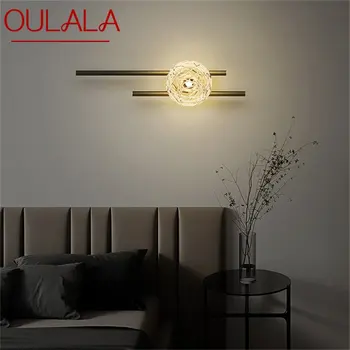 Современный Роскошный настенный светильник OULALA, Креативные светодиодные Лепешки, Декоративное освещение для дома, Латунные светильники