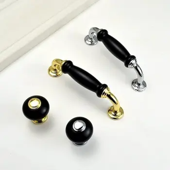 Современный цинковый сплав 96 мм, дверца кухонного шкафа, Ручка для выдвижного ящика, ручка для обуви, мебель черного цвета