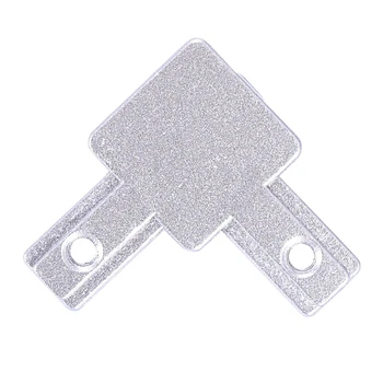 Соединитель углового кронштейна с 3-сторонним концом для алюминиевого экструзионного профиля с Т-образным пазом серии 2020 (упаковка из 16 штук с винтами)