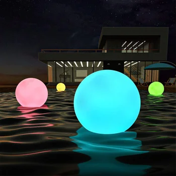 Солнечный Световой шар для бассейна, изменение цвета RGB, Плавающая лампа для бассейна, Садовые фонари, Открытый газон, Надувной бассейн, Подводный свет