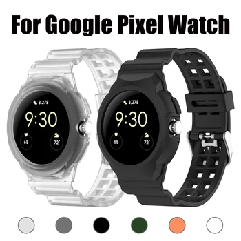 Спортивный силиконовый ремешок Uni-Body с защитным чехлом для часов Google Pixel, ремешок, браслет, Сменные ремешки для часов
