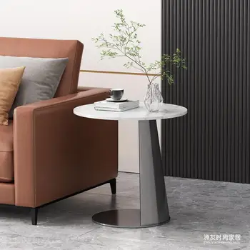 Стол в Скандинавском Стиле Для Гостиной Маленький Мраморный Современный Роскошный Круглый Приставной Столик Чайный Металлический Диван Mesa Centro Salon Design Furniture GXR35XP