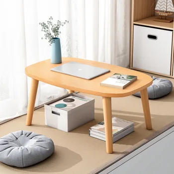 Стол для ноутбука для кровати Nordic Small Tea компьютерный стол для дома и спальни с коротким сиденьем у окна детский мини-стол