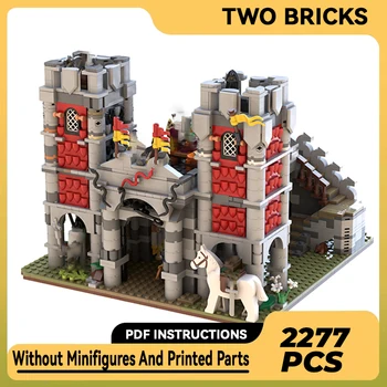 Строительные блоки Moc, модель крепости, Замок Красной Змеи, Технические кирпичи, строительные игрушки для детей, праздничные подарки